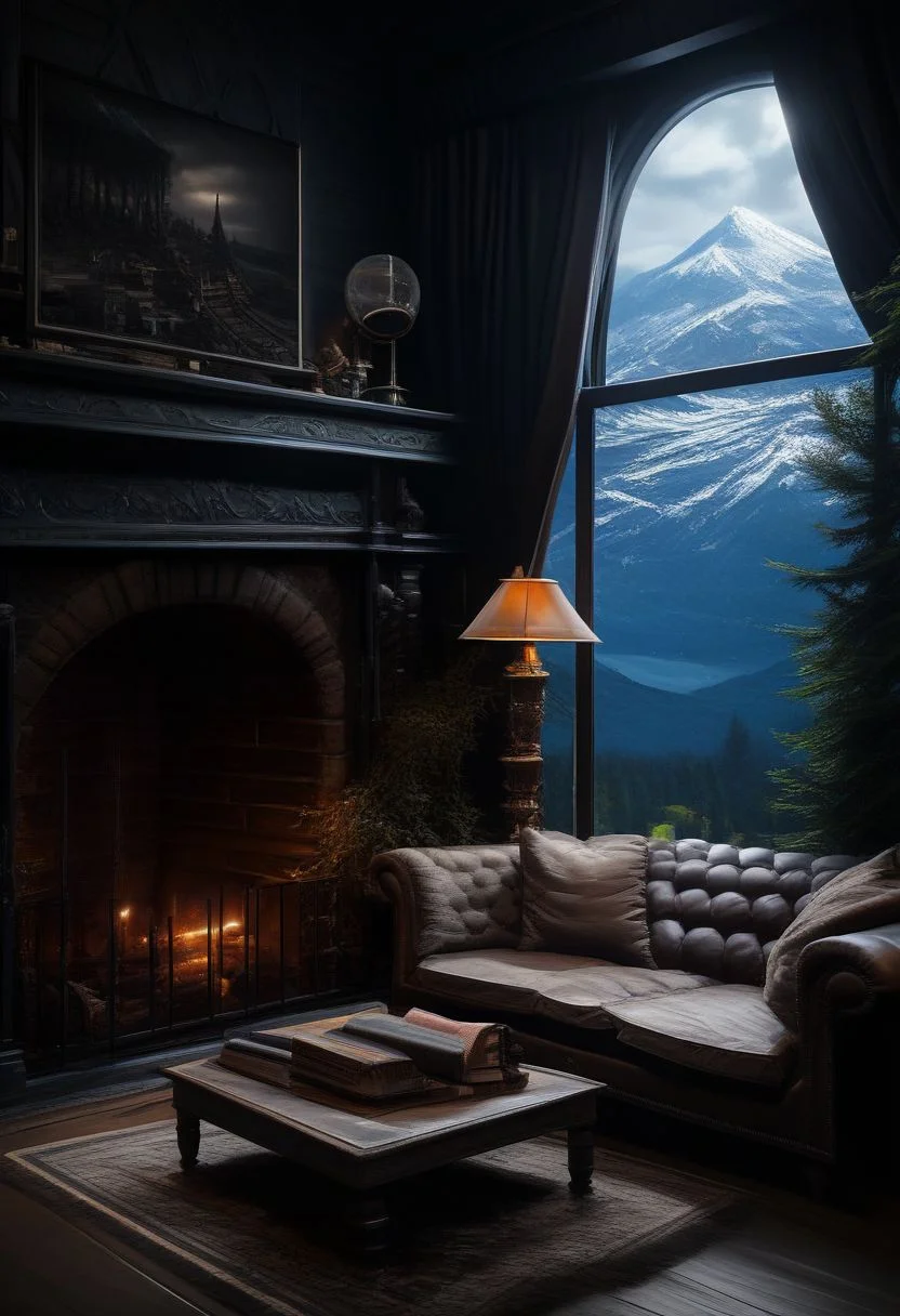 score_9, score_8_up, score_8,
BREAK,
zzDarkAcademia, sky, tree, cup, pillow, book, no humans, window, night, chair, table, plant, curtains, couch, wooden floor, mountain, bookshelf, lamp, candle, cushion, armchair, carpet, candlestand, rug, chandelier, fireplace,
BREAK,
subsurface scattering, soft lighting, contemplative expression, dark background, subtle makeup, high-resolution, detailed texture, emotional depth, dramatic mood, side profile, serene atmosphere, cinematic lighting. perfectly round breasts, big breasts, firm breasts, SkinHairDetail, eye contact