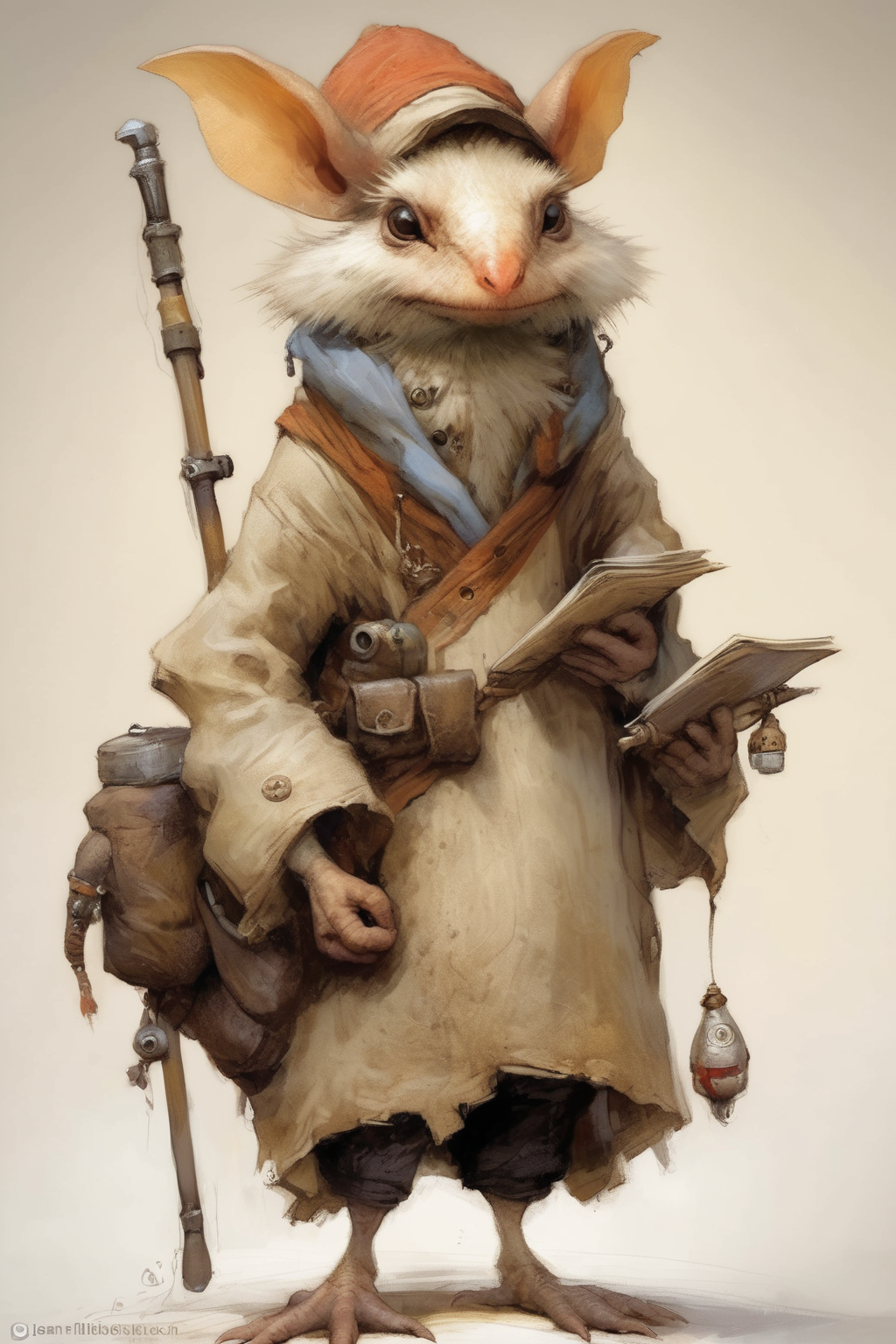<lora:Jean-Baptiste Monge Style:1>Jean-Baptiste Monge Style - full body animal-human hybrid, character by Jean-Baptiste Monge and Piper Thibodeau