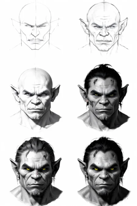 <lora:How_to_draw_step_by_step_2:1> howtodraw, greyscale sketch, 4 steps, orc, detailed
<lora:add-detail-xl:1>