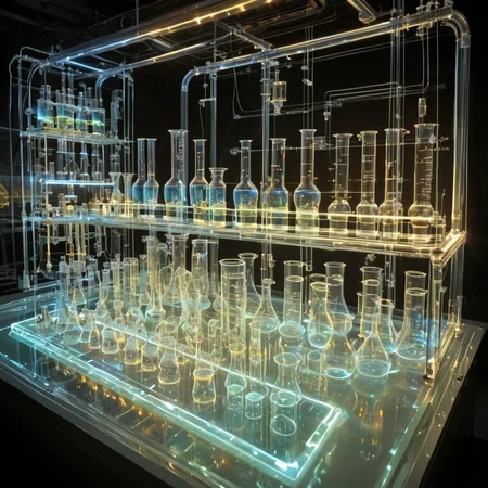 masterpiece, best quality, <lora:add-detail-xl:1> <lora:ArsMorph_-_World_of_Light_-_SDXL:1> arsworldoflight A light laboratory, with transparent beakers and tubes filled with swirling, luminous liquids. Scientists, their bodies outlined in soft light, manipulate glowing instruments.