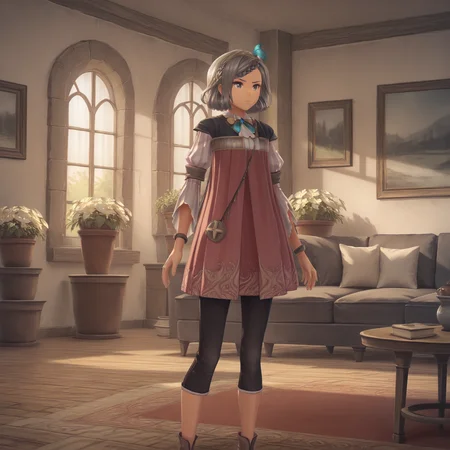 score_9,score_8_up,score_7_up,rating_safe,<lora:ys9_kryshna-step00000500:1>,kryshna,1girl,short hair,braid,grey eyes,standing,indoors,living room,