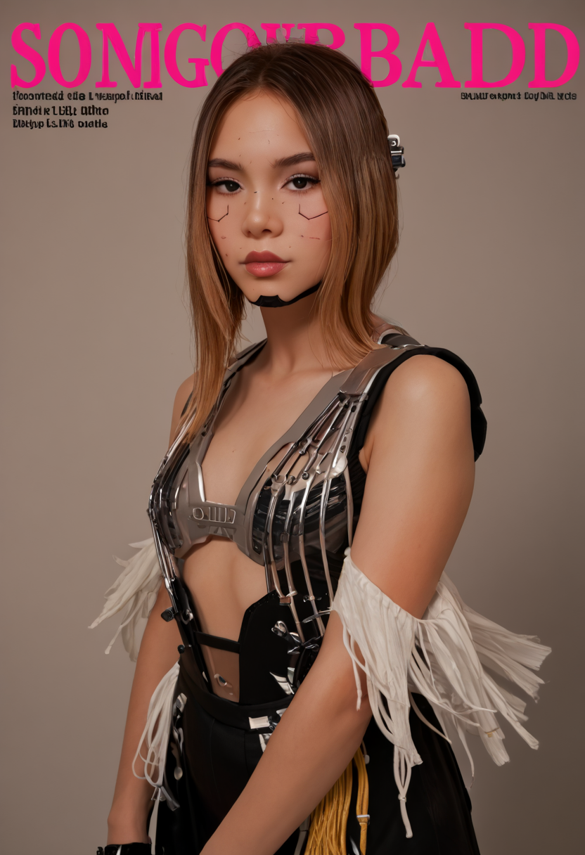 score_9,SongbirdSoMi,mechanical jaw,
SEXY magazine cover, 1girl, long hair, realistic, posing seductively , mechanical parts:0.4