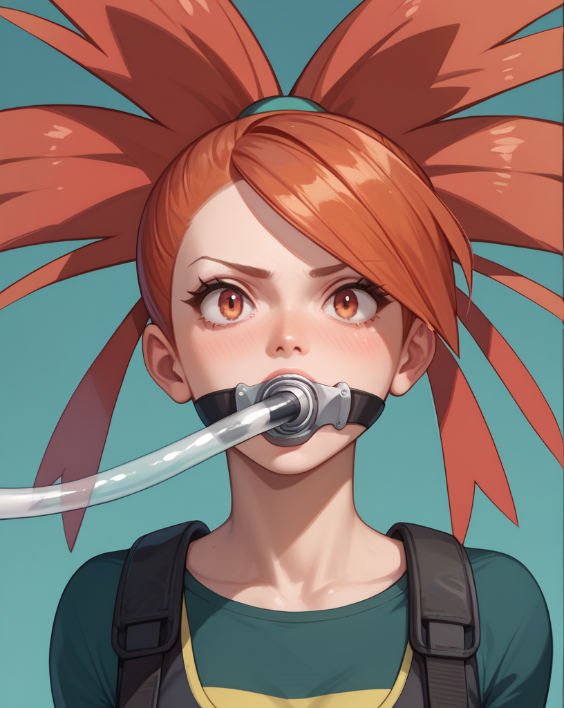 score_9, score_8_up, score_7_up,  1 girl, flannery \(pokemon\),   cumtube ,restrained,  <lora:Cumtube-000020:1>
