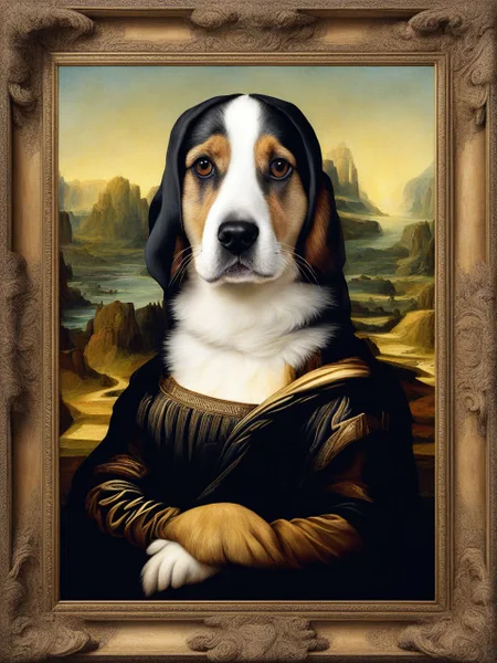 The Mona Lisa HuWoof <lora:SDXL_HuWoof_LoRA:1>