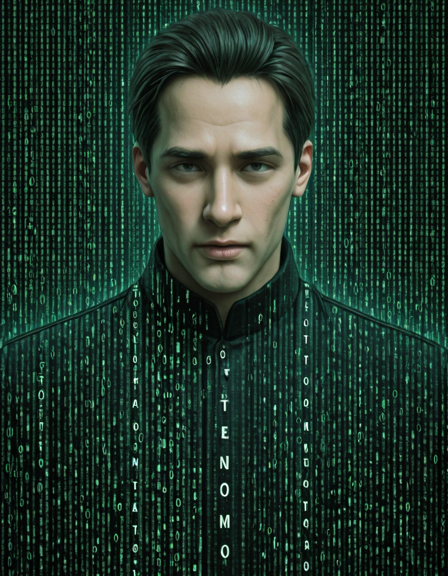 detailed, om0atrix0, 1boy, solo, male focus, glitch, text focus