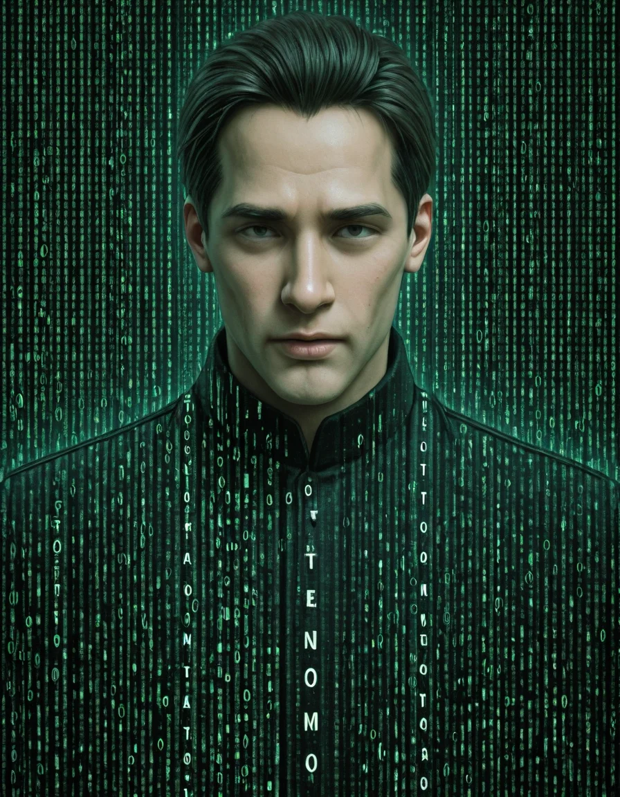 detailed, om0atrix0, 1boy, solo, male focus, glitch, text focus