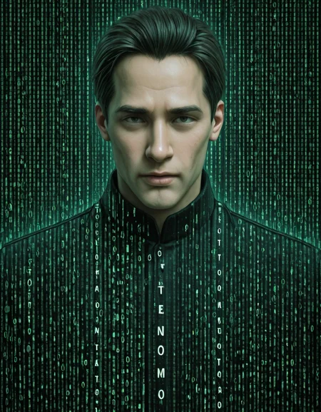 detailed, om0atrix0, 1boy, solo, male focus, glitch, text focus