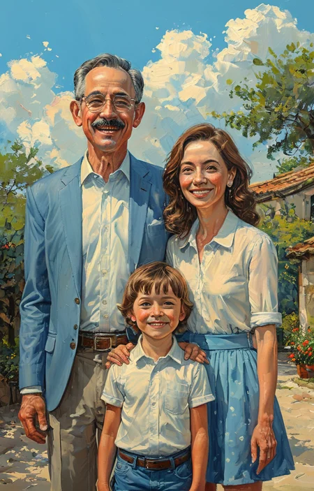 masterpiece,best quality,<lora:tbh5-sdxl:0.9>,illustration, portrait of family