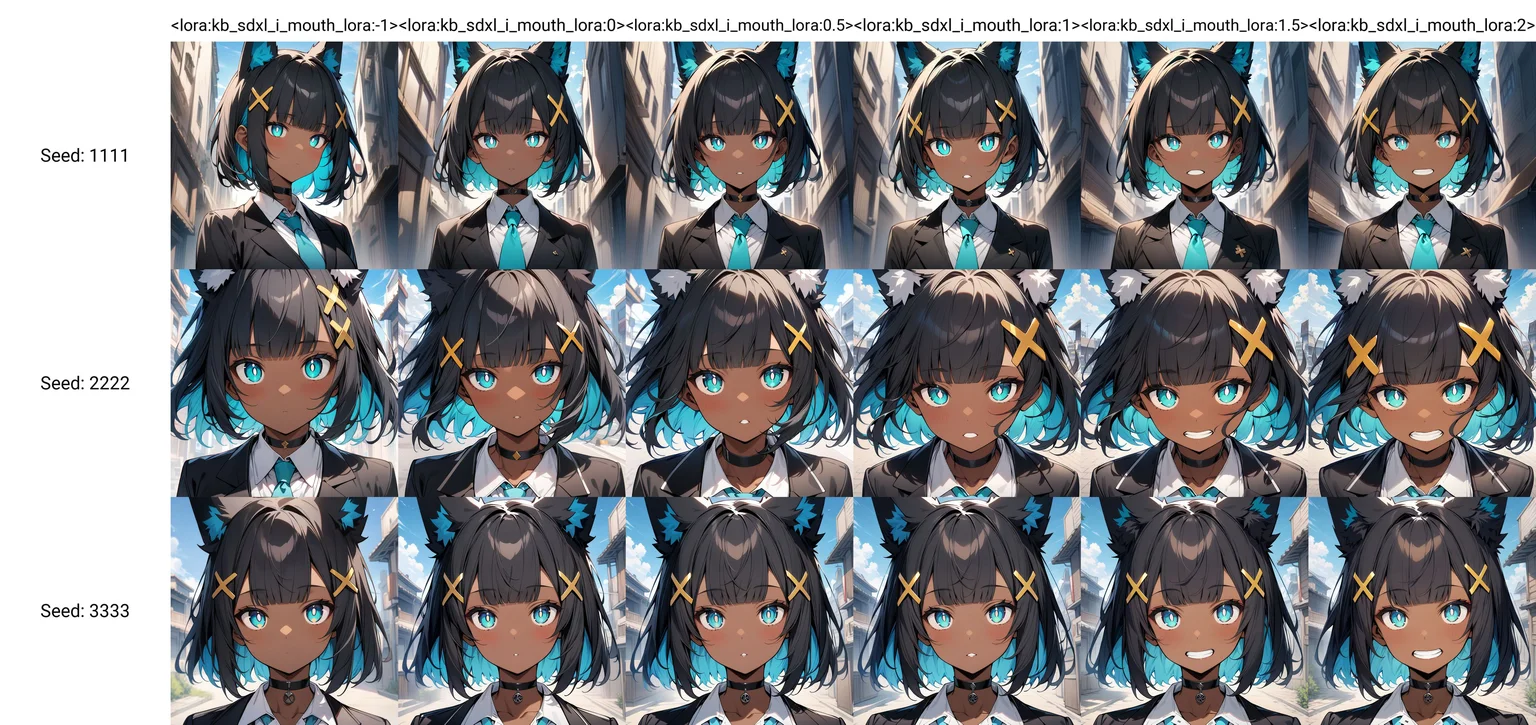 masterpiece,best quality,1girl,dark skin,dark-skinned female,black hair,bangs,blunt bangs,blue inner hair,short hair,yellow x hair ornament,fox ears,white pompom in ears,aqua eyes,white pupils,bright pupils,black choker,(black blazer:1.1),white shirt,aqua tie,sky,detailed background,face focus,<lora:kb_sdxl_i_mouth_lora:-1>,
