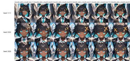 masterpiece,best quality,1girl,dark skin,dark-skinned female,black hair,bangs,blunt bangs,blue inner hair,short hair,yellow x hair ornament,fox ears,white pompom in ears,aqua eyes,white pupils,bright pupils,black choker,(black blazer:1.1),white shirt,aqua tie,sky,detailed background,face focus,<lora:kb_sdxl_i_mouth_lora:-1>,
