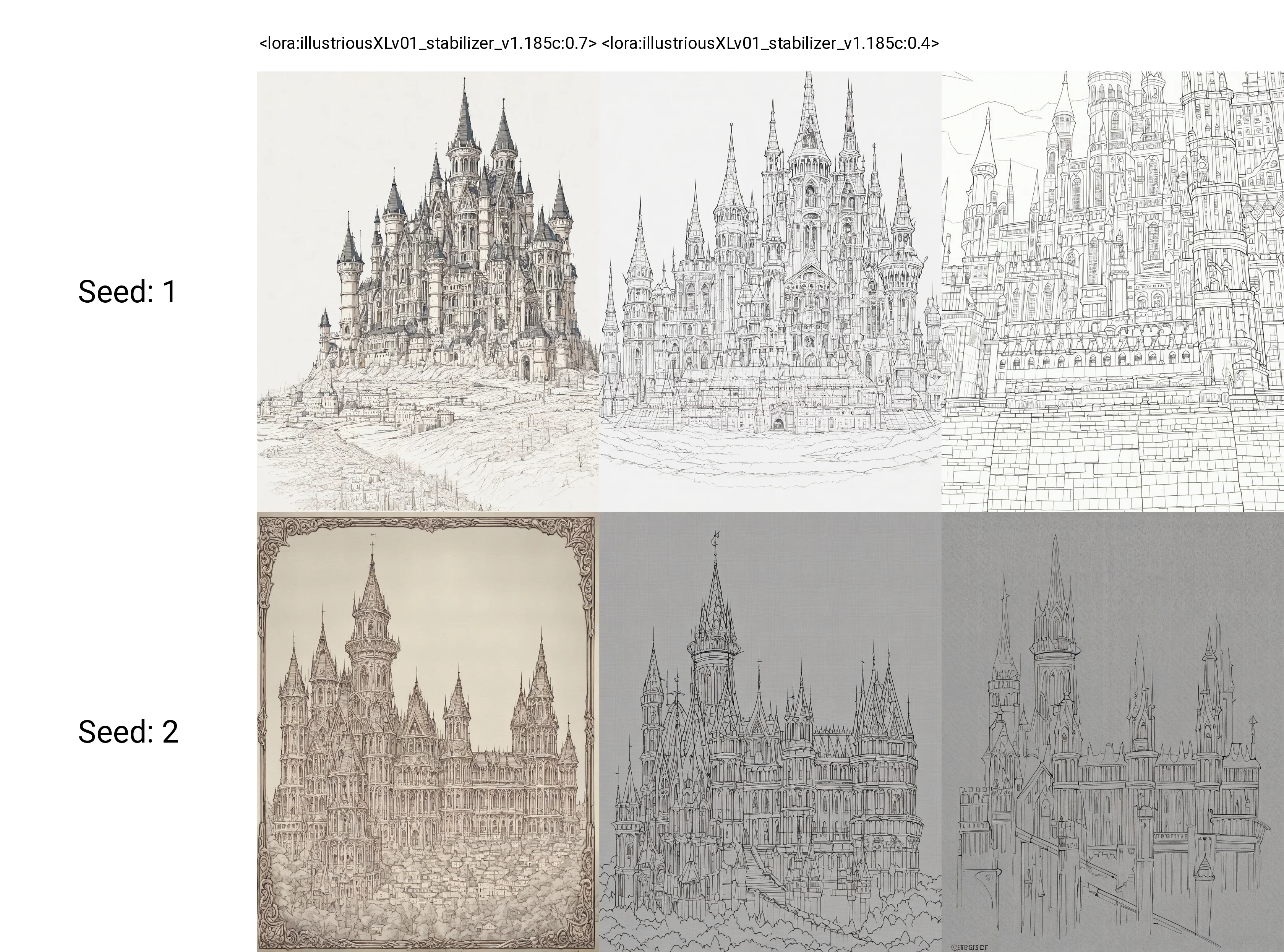 <lora:illustriousXLv01_stabilizer_v1.185c:0.7>monochrome,lineart,castle,anime,masterpiece,