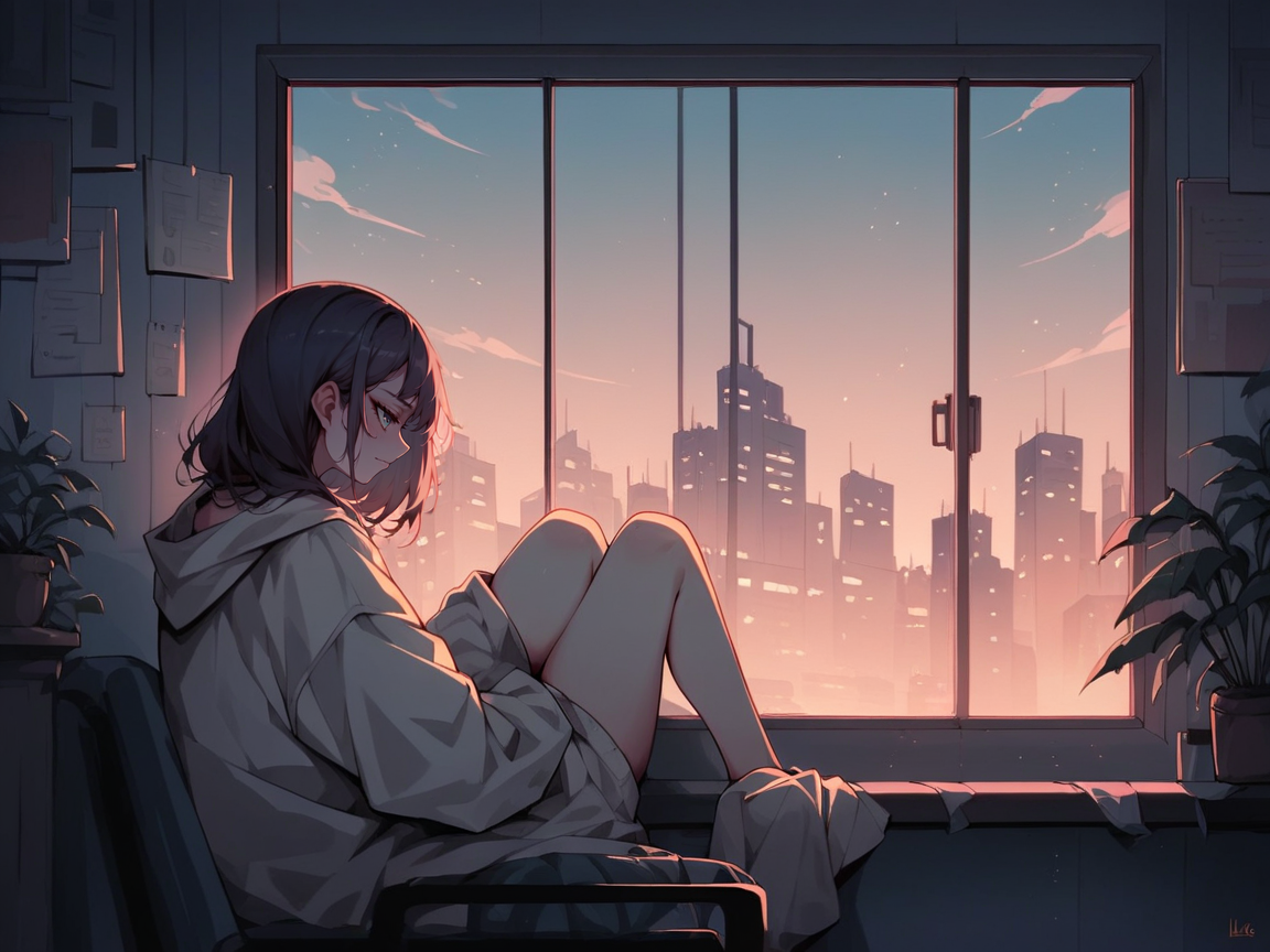 score_9, score_8_up, score_7_up, score_6_up, score_5_up, score_4_up,   <lora:l0f1XLP:0.7> l0f1, 1girl, window, neon,