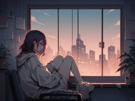 score_9, score_8_up, score_7_up, score_6_up, score_5_up, score_4_up, <lora:l0f1XLP:0.7> l0f1, 1girl, window, neon,