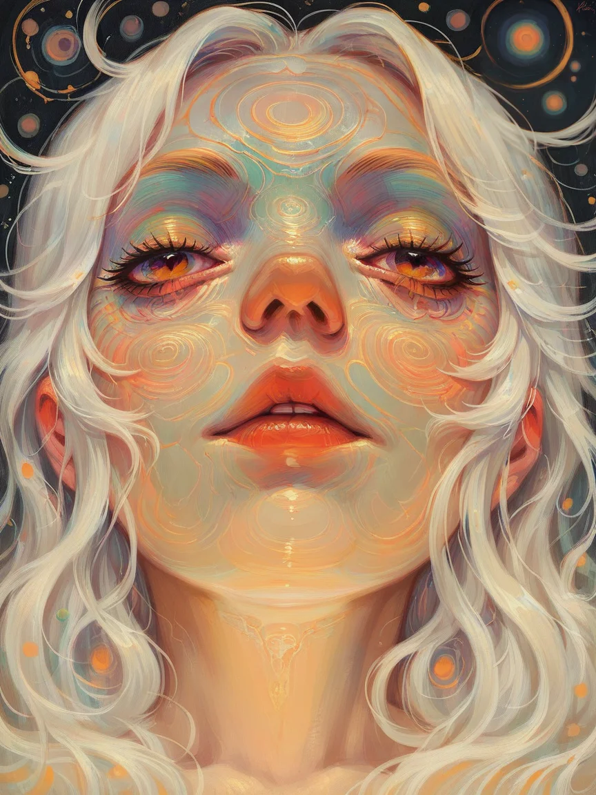 score_9, score_8_up, score_7_up, score_6_up, score_5_up,  <lora:m3rryXLP:0.8> m3rry, solo, multicolored eyes, abstract, 1girl, upper body, looking at viewer,