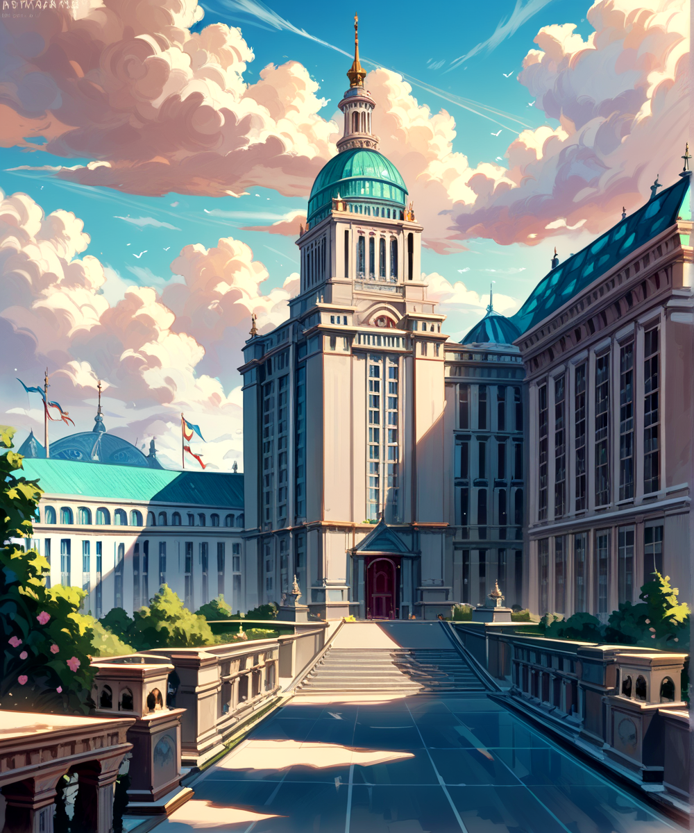 score_9, score_8_up, score_7_up,
<lora:Authoritarian_Architecture_(Architecture)_(Pony)_(AD):0.8> authoritarian, scenery, building, city, cityscape, architecture, monumental architecture,
8K, In'ei, chiaroscuro, soft natural volumetric cinematic perfect light, perfect depth of field shot, ray tracing, photometry, beautiful, subsurface scattering, idealized modern city, wide beautiful boulevards, busy city center, parks and manicured lawn areas, large parks, plazas, skyscrapers, hyper detailed, art by Thomas Kinkade, detailed background, detailed photographic fluffy anime clouds, Unreal Engine, CGI render, absurdly detailed, modern era photograph, masterclass oil painting, 
BREAK zPDXL, zPDXLxxx, <lora:wowifierXL:0.2> art by mooncryptowow <lora:sdxl_lightning_8step_lora:0.4> <lora:detailed_notrigger:0.5>