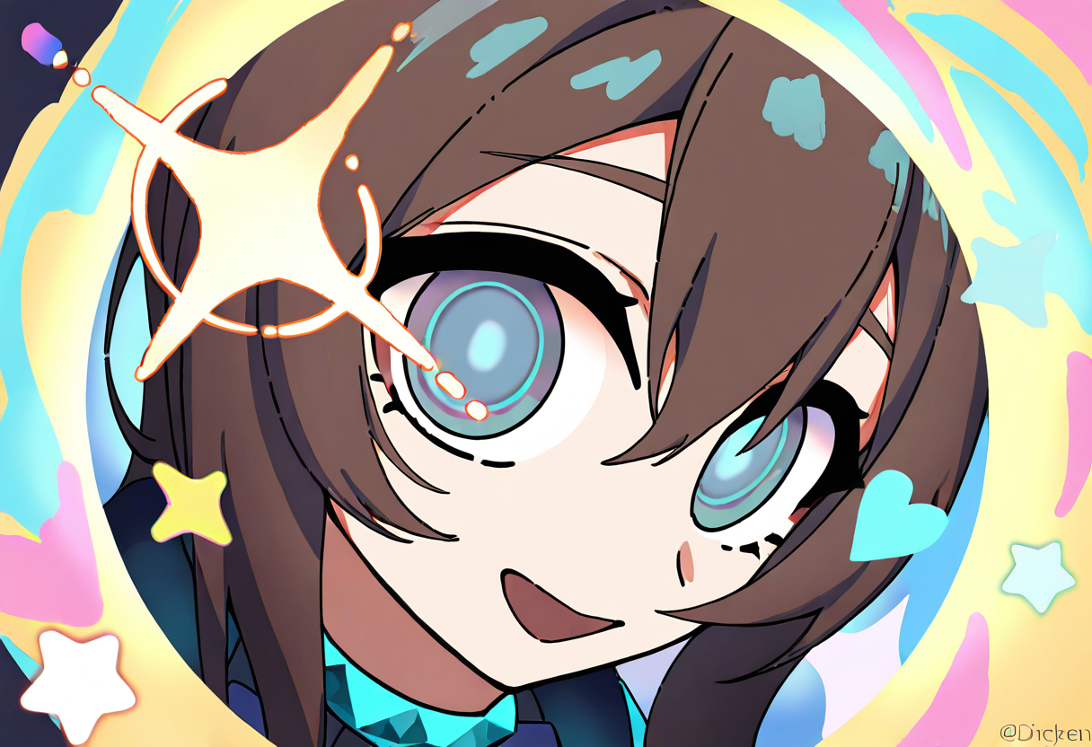 shijian meme,1girl,amiya \(arknights\),smile,solo,looking at viewer,open mouth,portrait,heart,star \(symbol\),multicolored eyes,sparkle,diffraction spikes,portrait,
newest,absurdres,highres,masterpiece,best quality,year 2024,
<lora:shijian_Noob10:1>,
