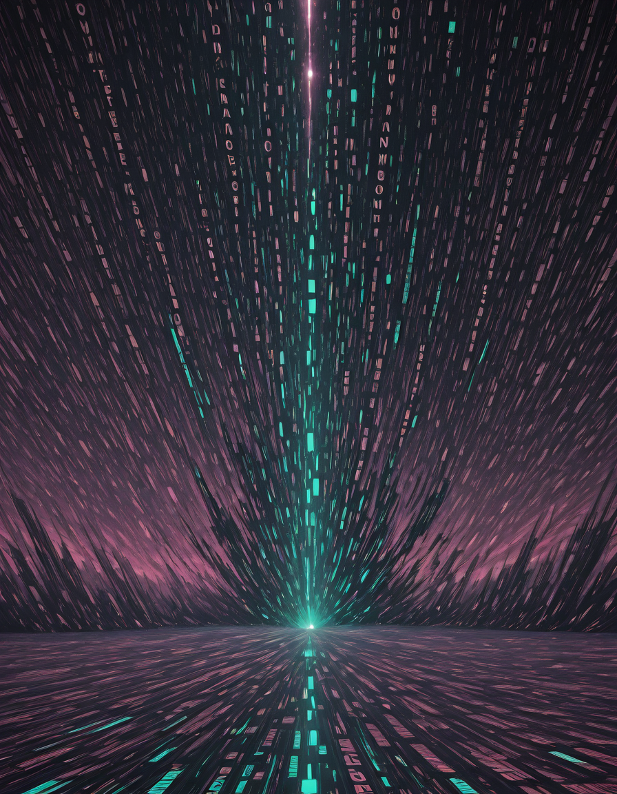 Glitchcore Art Style, detailed, mmatrix-style, silhouette, code, text focus, glitch, digital dissolve, 1boy, dynamic, dramatic, distorted, vibrant colors, glitchcore art style, concept art detailed, mmatrix-style, silhouette, code, text focus, glitch, digital dissolve, 1boy . digital artwork, illustrative, painterly, matte painting, highly detailed
