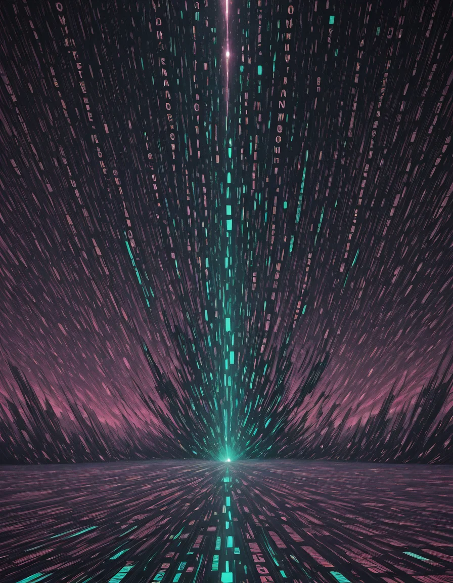 Glitchcore Art Style, detailed, mmatrix-style, silhouette, code, text focus, glitch, digital dissolve, 1boy, dynamic, dramatic, distorted, vibrant colors, glitchcore art style, concept art detailed, mmatrix-style, silhouette, code, text focus, glitch, digital dissolve, 1boy . digital artwork, illustrative, painterly, matte painting, highly detailed