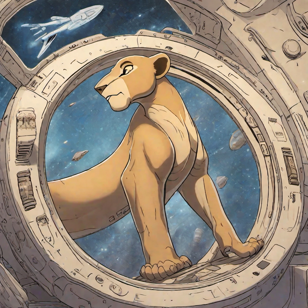 detailed drawing of  <lora:nala-SDLX-flexible:1.0> nala sitting in the cocpit of a spaceship