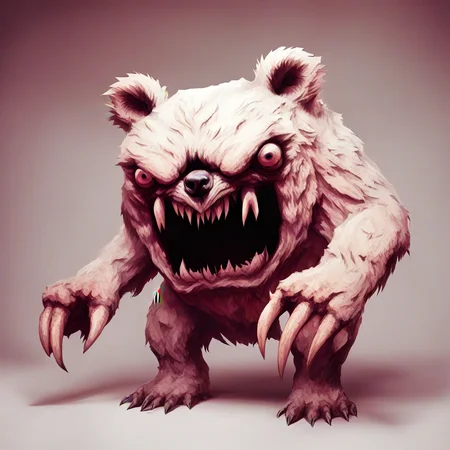 <lora:fx-monsters-xl-mrey-nocap:1> bear angry creature monster