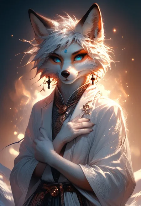 score_9, score_8_up, score_7_up, score_6_up, score_5_up, score_4_up, leHDR,UHD,8K, darkness, illustration, disheveled hair Expressivehanthro,foxfolk,fox, anthro fox female, white fur, busty,pale nipples, inni vag, covering breasts,covering with hands,intricate details, earrings, darkness, very detailed, intricate, perfect light, sharp focus, cool colors, ambient, elegant, highly decorated, deep aesthetic, colorful, magic, mystical, scenic, warm bright, vibrant, unique, best, winning, thought, romantic, illuminated,rich, symetry,realistic, low light, looking to the side at viewer,OverallDetail,novuschroma60 style bokeh
