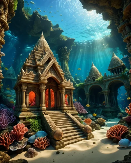 intricately detailed, rating_safe, fantasy setting,
large temple with seashell motiv, seagrass, corals, panorama, light from above, colorful coral, small fish, underwater cliff,
<lora:xl_more_art-full_v1:0.4>,
<lora:add-detail-xl:0.4>,