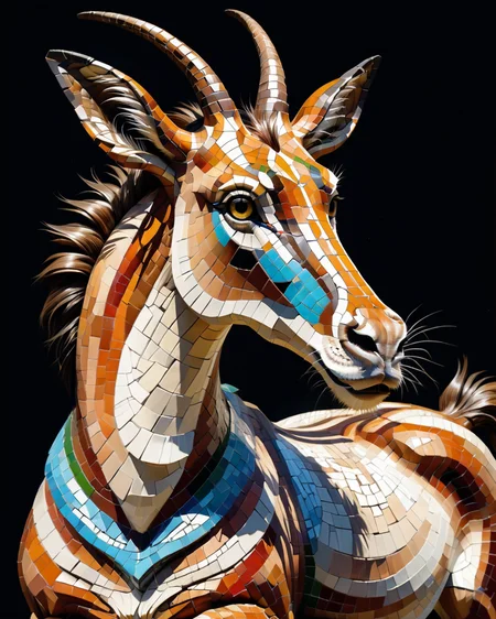 score_9, score_8_up, score_7_up, intricate details, rating_safe,
 <lora:MosaicStyle:1>,
1boy(Mosaic, made from colored stone pieces, 
feral furry, antelope, 
full body, looking at the viewer, solo, smiling), black background, 
<lora:ral-chrosc-clr:0.3>, ral-chrosc-clr,
<lora:xl_more_art-full_v1:0.3>,
<lora:add-detail-xl:0.3>