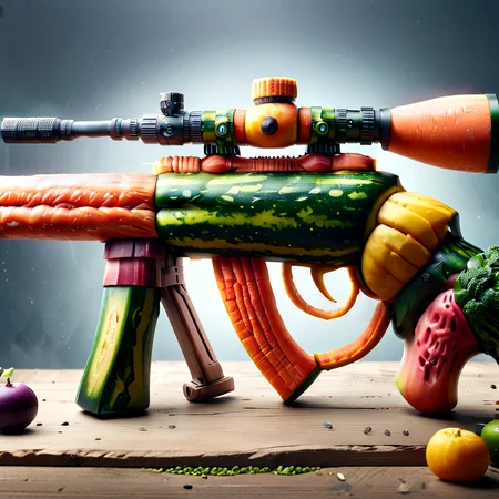 Masterpiece,absurd resolution,8k,high resolution,fruity,
sniper,,weapon,
,<lora:Fruit_world_XL25:1>