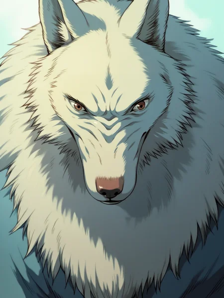 score_9, score_8_up, score_7_up, score_6_up, score_5_up, <lora:Ghibli2XLP:1> ghibli, solo, wolf