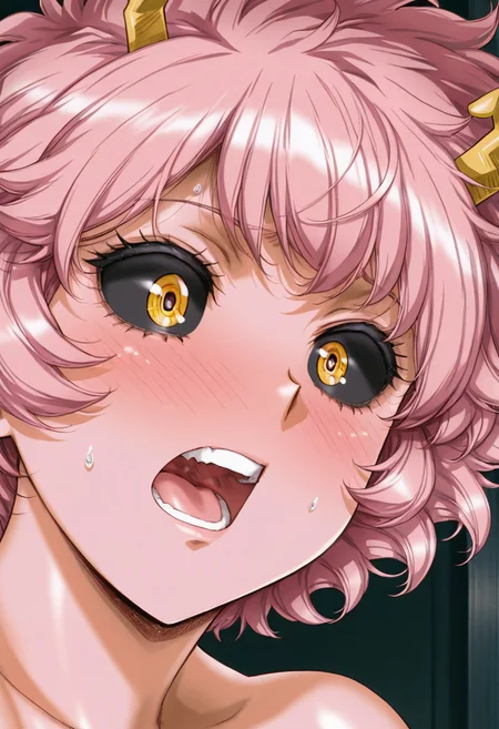 masterpiece, best quality, absurdres, highres, detailed background, <lora:hyperSD8:1>, (uru5h1h4r4), face focus,
ashido mina/ (boku no hero academia/), 1girl, ashido mina, (black scelera, yellow eyes, detailed eyes), embarrassed, blush, blushing, full-face blush, embarrassed, surprised,