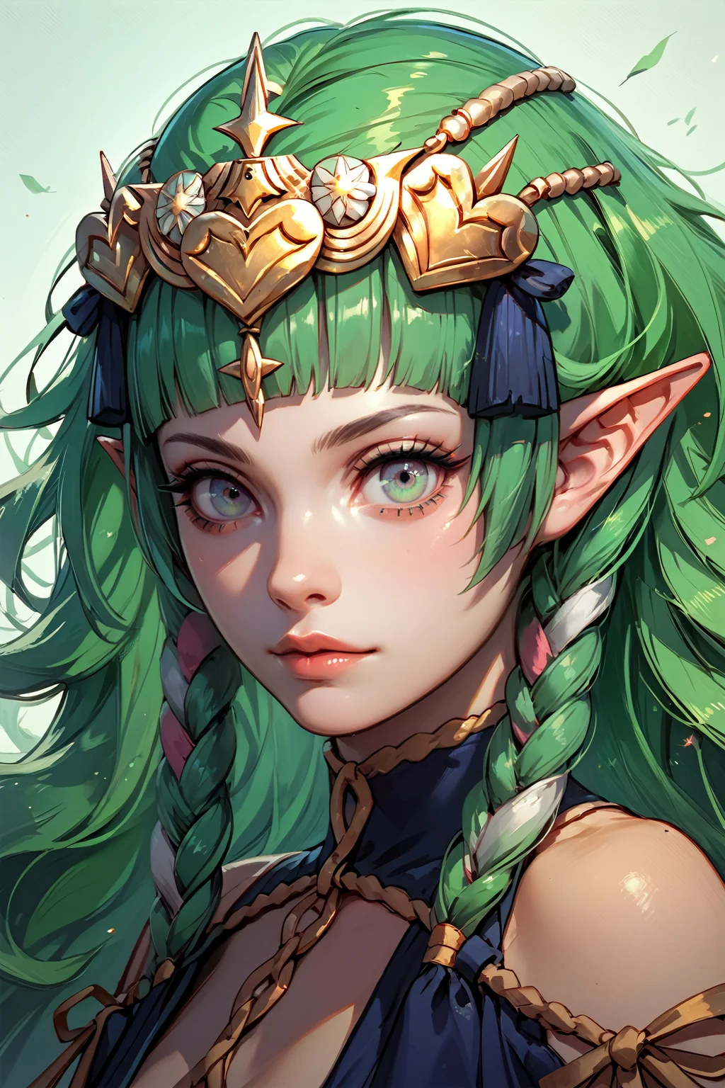 score_9, score_8_up, score_7_up, score_6_up
<lora:FESothis:1.0>
FESothis, 1girl, green hair, blunt bangs, pointy ears, looking at viewer, portrait
