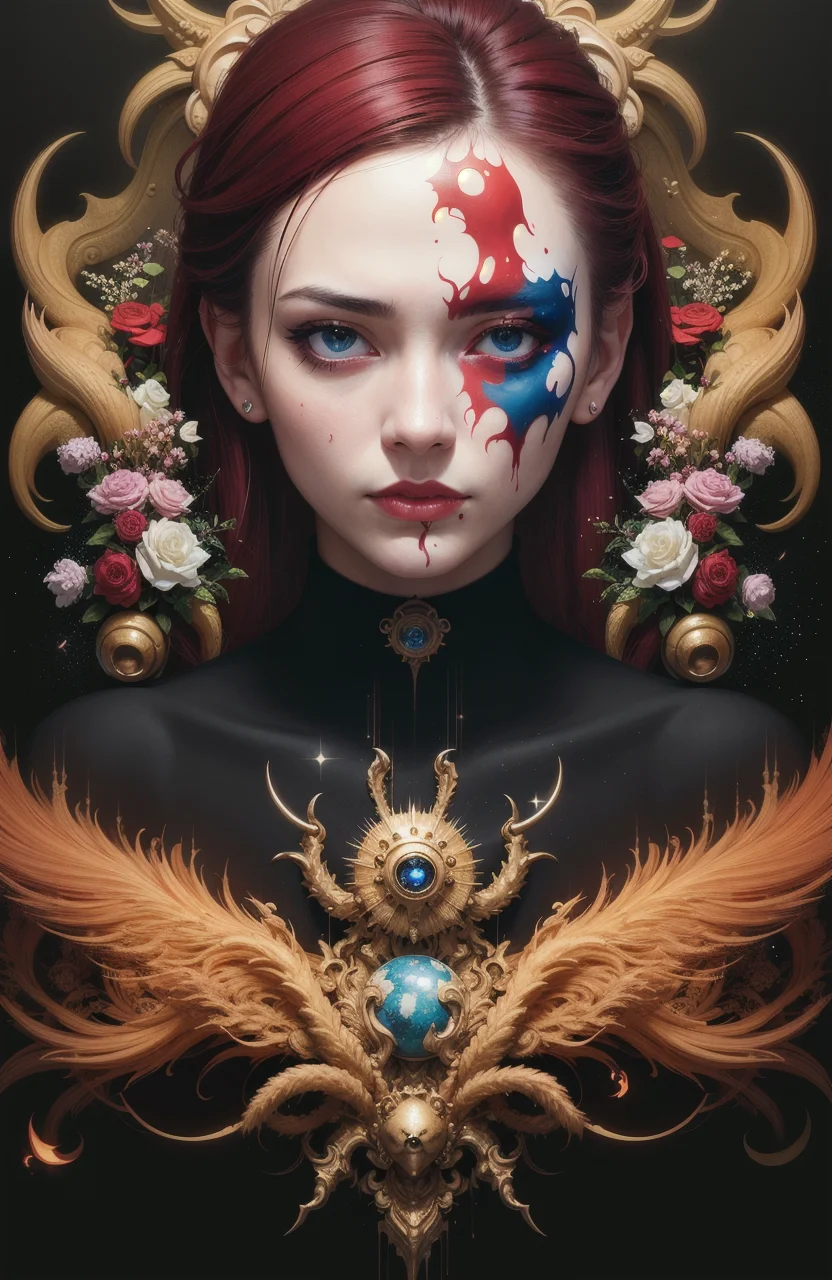 portrait of the most beautiful form of chaos, elegant, a brutalist designed, vivid colours, romanticism, by james jean, roby dwi antono, ross tran, francis bacon, michal mraz, adrian ghenie, petra cortright, gerhard richter, takato yamamoto, ashley wood, atmospheric, trending on artstation. 8 k masterpiece.
