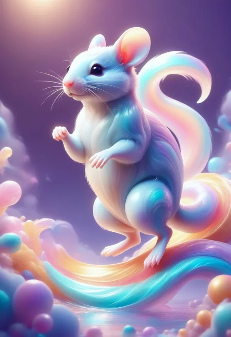 p1nk1r1j3lly, Jed-dtl, digital art, "Zoodiac Ratpier", 80mm, <lora:PinkieIriJllySDXL:0.7>, <lora:Jedtailer:0.3>, cute, flowing, dynamic dramatic beautiful full taking, sunny, original, quality, dynamic dramatic composition, luxurious sharp focus, ambient illumination, contemporary fine detail, perfect composition