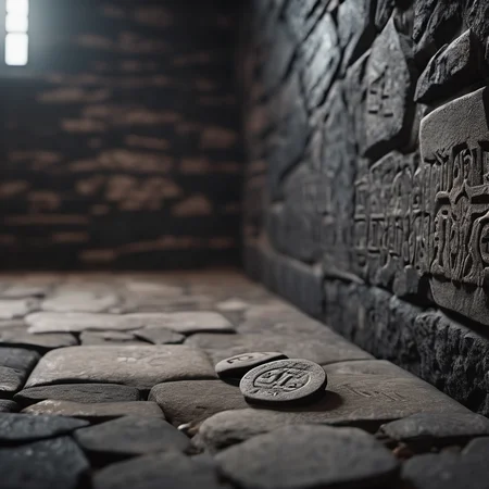 cinematic photo interior design concept, (modern room:1.3), furniture cut from ancient dark stone, inscriptions, runes, pbr texture sandstone old stone, scratched, eroded, simple plain background <lora:Sandstoneold-SDXL:1> . 35mm photograph, film, bokeh, professional, 4k, highly detailed