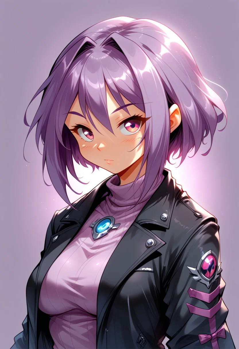 score_9, score_8_up, score_7_up, source_cartoon, solo, robot woman, black coat, purple turtleneck, black pantyhose, black gloves, close face view, (character sheet, multiple views:1.3), (indirect lighting, dynamic lighting:1.4), simple background, (detailed image, high resolution, 5k resolution:1.0), (las lindas art style), (SKIBIDI Art Style:1.2)