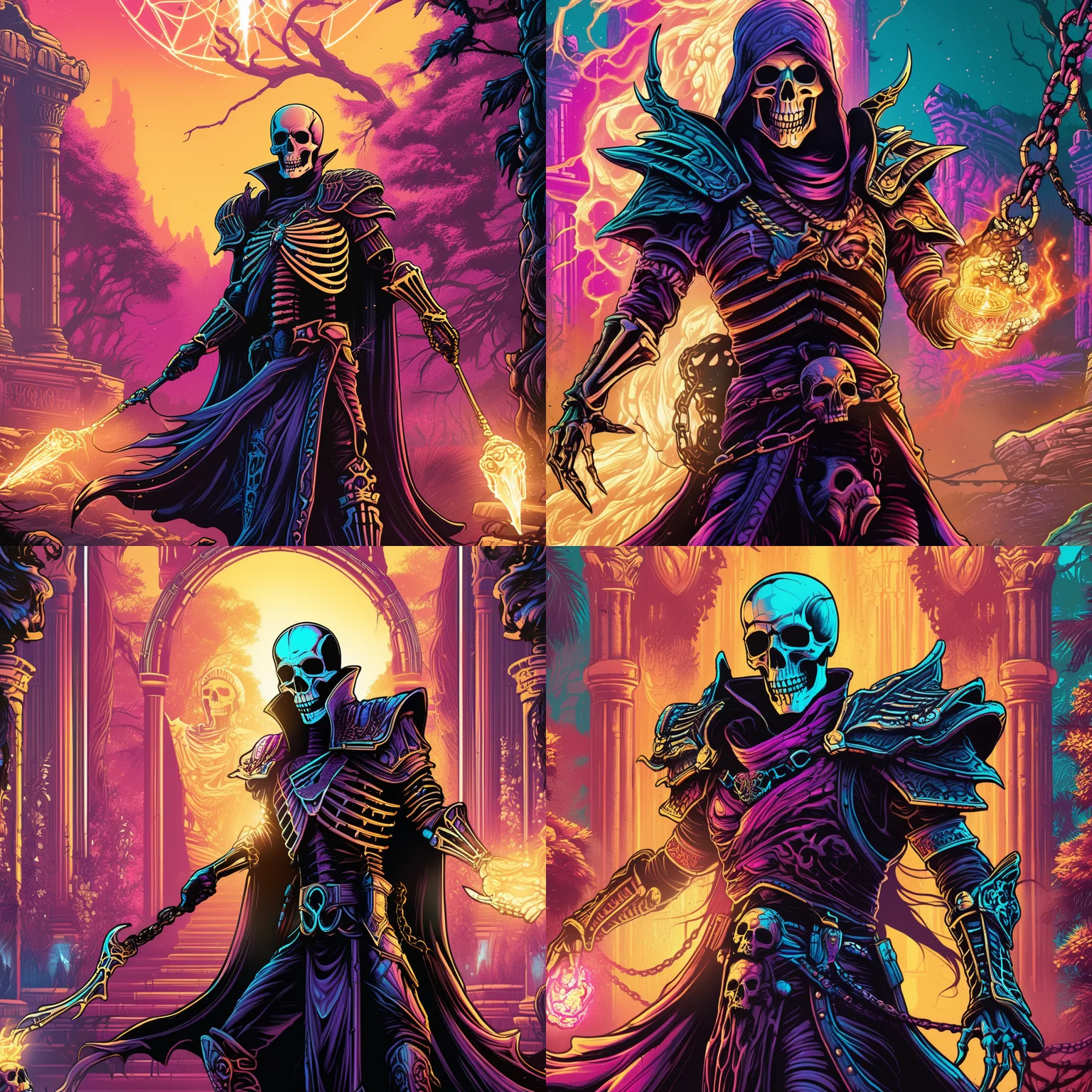 professional 3d model style analog film photo comic ethereal fantasy concept art of cinematic photo breathtaking skeleton warrior mage casting firespell wearing tethered robe and partial chain armor, cracked skull, exposed brain, horrible terror, gore, blood,   in jungle by  dnmumfrd <lora:dan_mumford:1>  cornell box  . award-winning, professional, highly detailed . 35mm photograph, film, bokeh, professional, 4k, highly detailed . magnificent, celestial, ethereal, painterly, epic, majestic, magical, fantasy art, cover art, dreamy . graphic illustration, comic art, graphic novel art, vibrant, highly detailed . faded film, desaturated, 35mm photo, grainy, vignette, vintage, Kodachrome, Lomography, stained, highly detailed, found footage . cyberpunk, vaporwave, neon, vibes, vibrant, stunningly beautiful, crisp, detailed, sleek, ultramodern, magenta highlights, dark purple shadows, high contrast, cinematic, ultra detailed, intricate, professional . octane render, highly detailed, volumetric, dramatic lighting