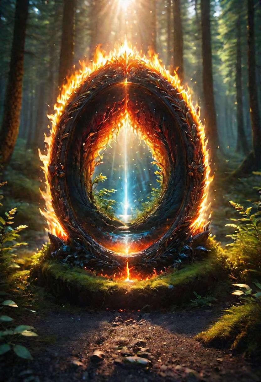onoff, a photo of a (beautiful:1.7) portal to Tr na ng, colorful, glowing, ultra detailed, well defined fire and water  masterpiece <lora:onoff4:1>