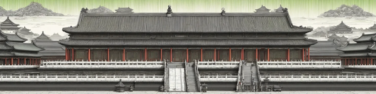 Create a highly detailed,technical drawing of The Palace Museum of China,emphasizing precision and complexity in its design,The view should be panoramic,with focus on structural details and textural elements,masterpiece,high quality,bigc,digital engraving,crazy detail,8k,(((cash green))),Diagonal lines are highlighted throughout the picture,<lora:gugong_V0-000002:0.5>,wide_shot,landscape,
