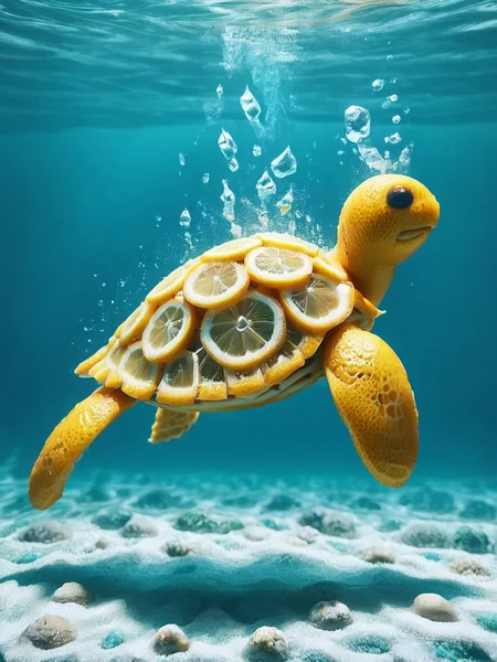 An ais-lmnsgr sea turtle gracefully swimming through turquoise waters <lora:ais-lmnsgr-sdxl:1>