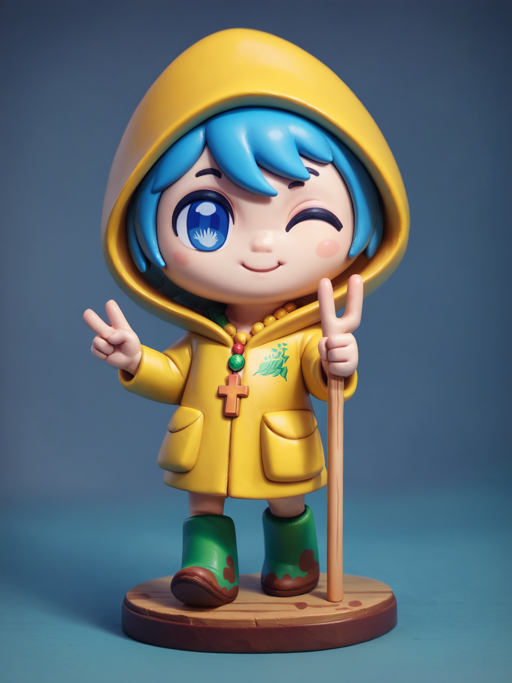 score_9, score_8_up, score_7_up, score_6_up, score_5_up, score_4_up, realistic,
1girl, luce <lora:luce-PD-1.0:1>, 
nendoroid, chibi, figurine, v, one eye closed, tabletop