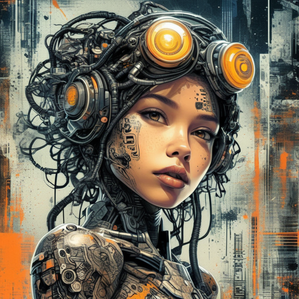 drawix9 cyborg girl, ink, cinematic, expressive, very detailed<lora:drawix9:1>