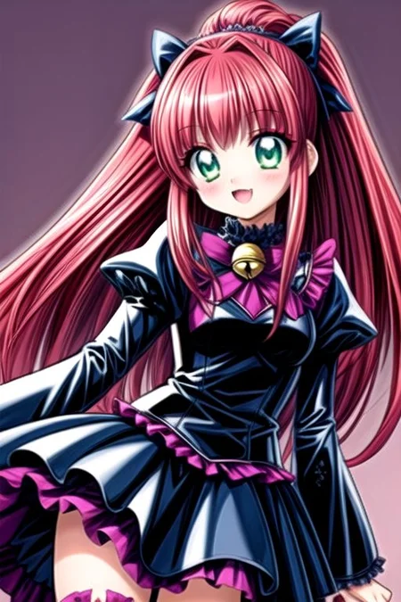 Bad_End_Precure, DarkPrecure, evil corrupted princess wearing dark pastel (ruffled:1) (gleaming latex:1) gown with (long latex vampire cloak:1) and (long frilly bell sleeves), soft lighting, ruffles, (cute fang:1)
(vmpr:1),
<lora:more_details:1>,