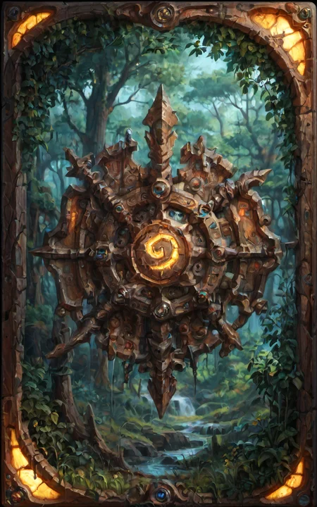 score_9, score_8_up, score_7_up, score_6_up, score_5_up, score_4_up, BREAK, RAW, mid-shot, <lora:DM_CB:1>, tarot, card, skeuomorphic, illustration, graphic border, no humans, still life, 4k, 8k, very sharp, very detailed, hyper realistic, natural lighting