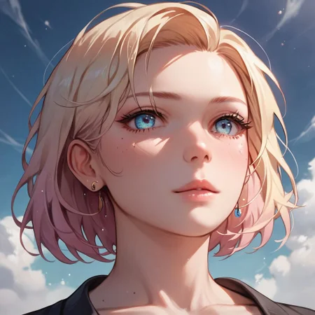 (score_9), (score_8_up), (score_7_up), (score_6_up), (score_5_up), (score_4_up), HD, 10k Res, Gritty, noir, source_anime+, Bright, (Cell Shading), (source_anime)+ (masterpiece), best quality, (expressive eyes), (perfect face)+++. Generate an image of N﷿X.