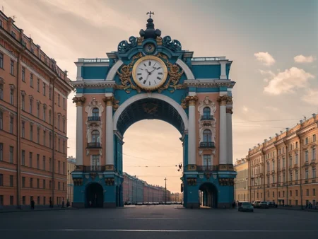 vhs tape of tower, intersection, palace,
high quality, beautiful, detailed, gorgeous,
shadow, ,clock,
saint petersburg, arch, ,
<lora:piter-step00022500:0.9>, film grain, 4k uhd