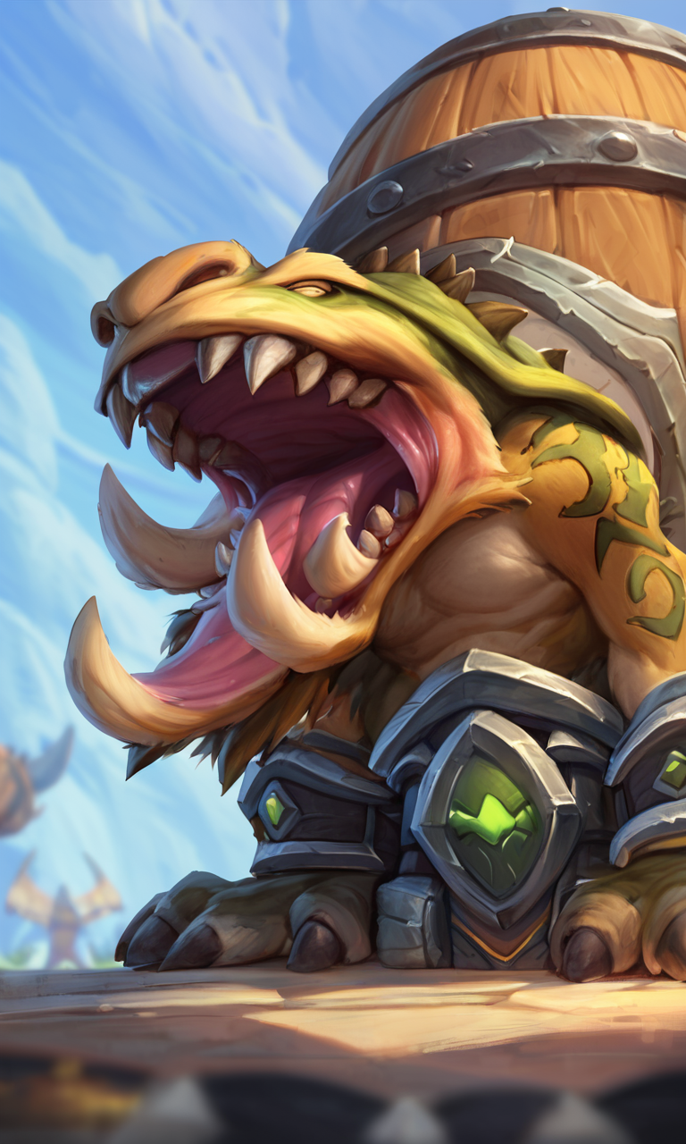 score_9, score_8_up, score_7_up, BREAK, soure_safe, angry male creature, close-up, portrait, epic, cinematic, Barrel distortion, in a coast, \, (warcraft), \, depth of field, hearthstonestyle, video game, digital painting, artstation, concept art, artstation <lora:HearthStoneStyle_v1:0.8>