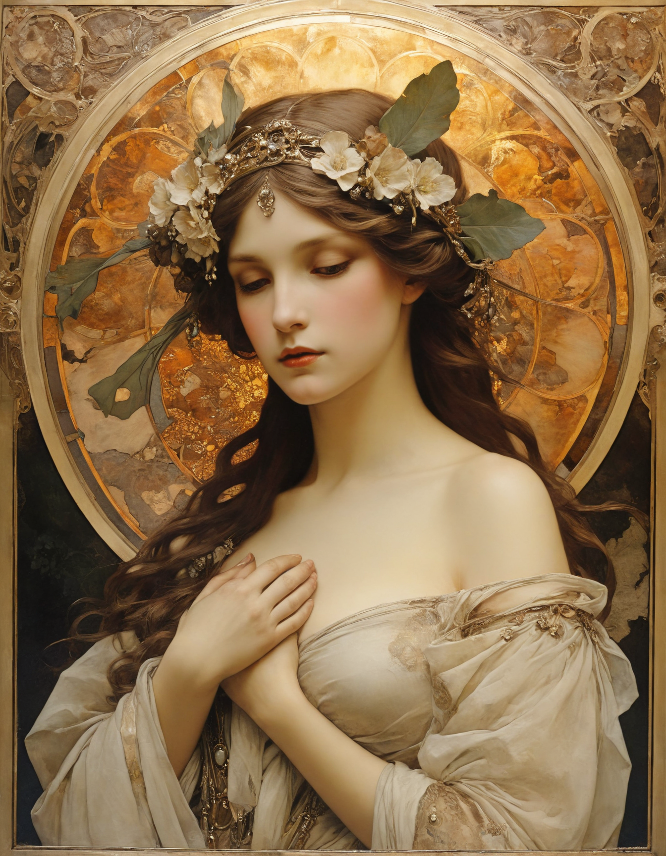 by alphonse mucha,  (bizarre but beautiful:1.4), (masterpiece, best quality:1.4) , in the style of nicola samori, 
<lora:epi_noiseoffset2:0.5> <lora:add-detail-xl:1> <lora:xl_more_art-full_v1:0.5>  <lora:NicolaSamori:0.7>