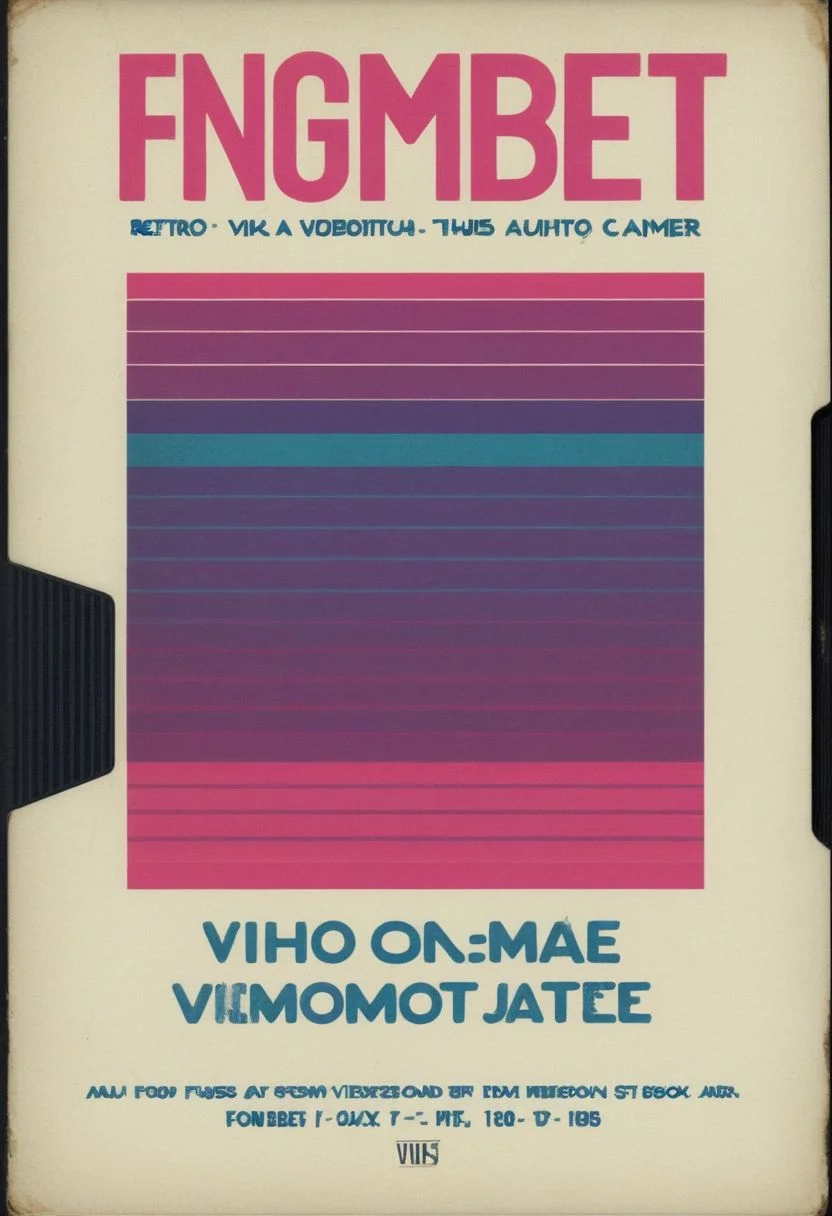 vhs-box, text focus, english text, vhs casette, "YAMER", retrowave