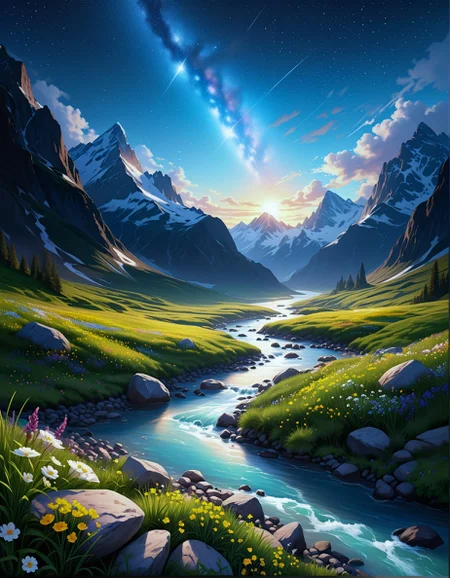 surreal landscape:1.2
Alpine meadow with wildflowers and glacial streams,
,
Graupel shower polishing rocks,
Cavum holes in supercooled layers,
Urban light pollution washing stars,
Ice breakup on arctic rivers,
Yardang wind-sculpted ridges,
,
,
,
Yoshihiro Tatsumi
(masterpiece:1.4), (intricate details:1.4), (hyperrealistic:1.3),(painting:0.9),(ultra detailed:1.4), (8k resolution:1.3), (sharp focus), (dramatic perspective:1.1), (chromatic aberration:0.3), (film grain:0.2),
<lora:JuggerCineXL2:0.3>,
<lora:add-detail-xl:0.3>,
<lora:WildcardX-XL-Detail-Enhancer:0.4>,
<lora:xl_more_art-full_v1:0.7>,
<lora:ClassipeintXL2.1:0.3>,
<lora:Flux-XL_Scenery:0.3> flux-scenery ,
<lora:EnvyDramaticLightingXL01:0.7>
detailxl,