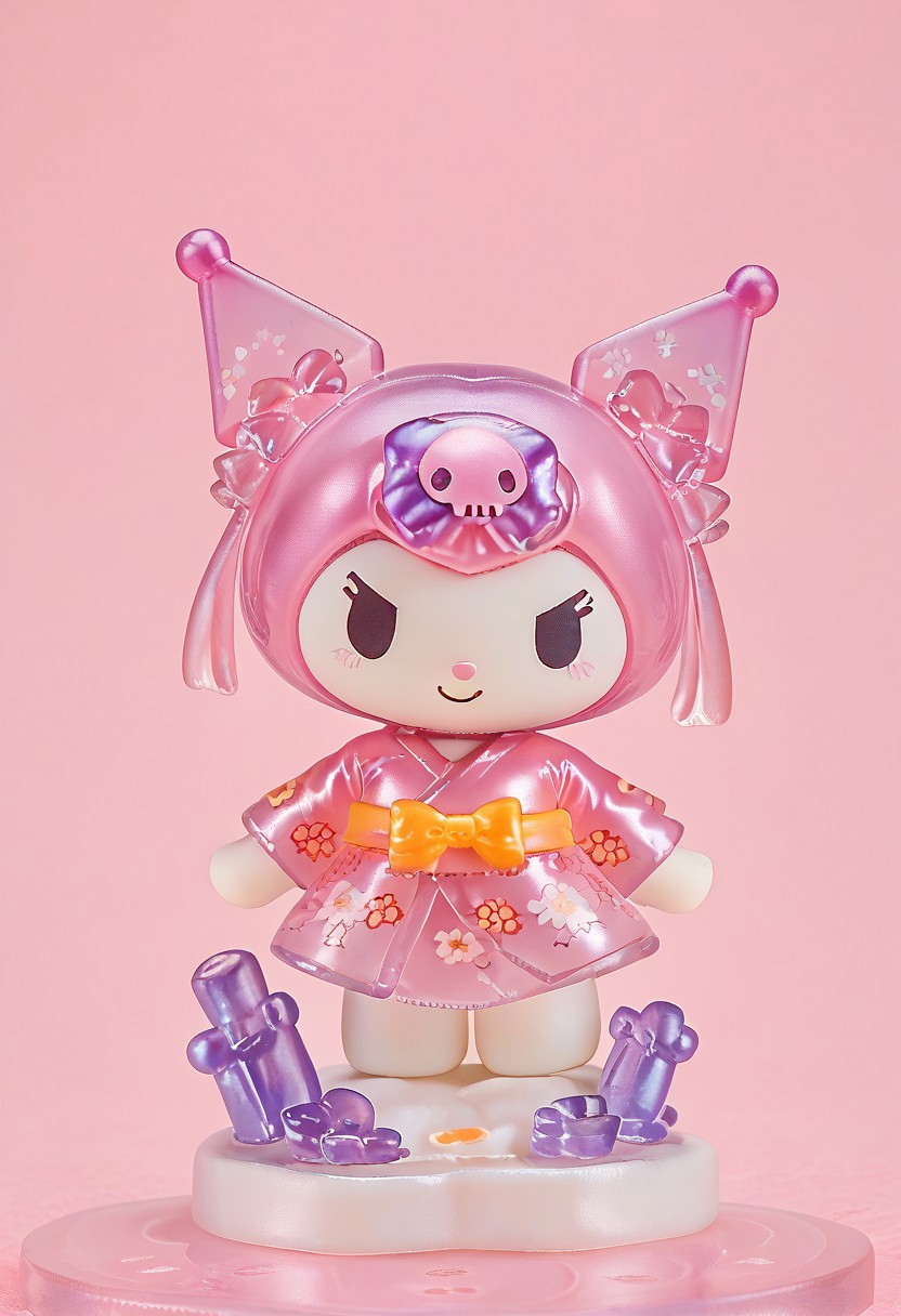 score_9, score_8_up, score_7_up,
zPDXL3,
BREAK 
kuromi_bb,
kuromi from sanrio, blind box, figurine, white skin ,
black eyes,
pink kimono,floral print, 
smile,
closed mouth,
BREAK 
resin_cast,
extremely detailed , detailed background,
close up,
looking at viewer